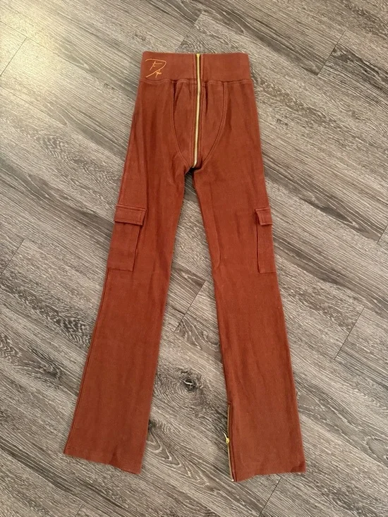 Tordrobes Brown Butterfly Signature U-Zip Pant - Picture 3 of 5